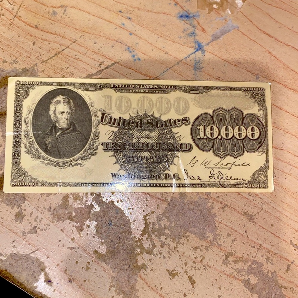 Reproduction 1863 10,000 note